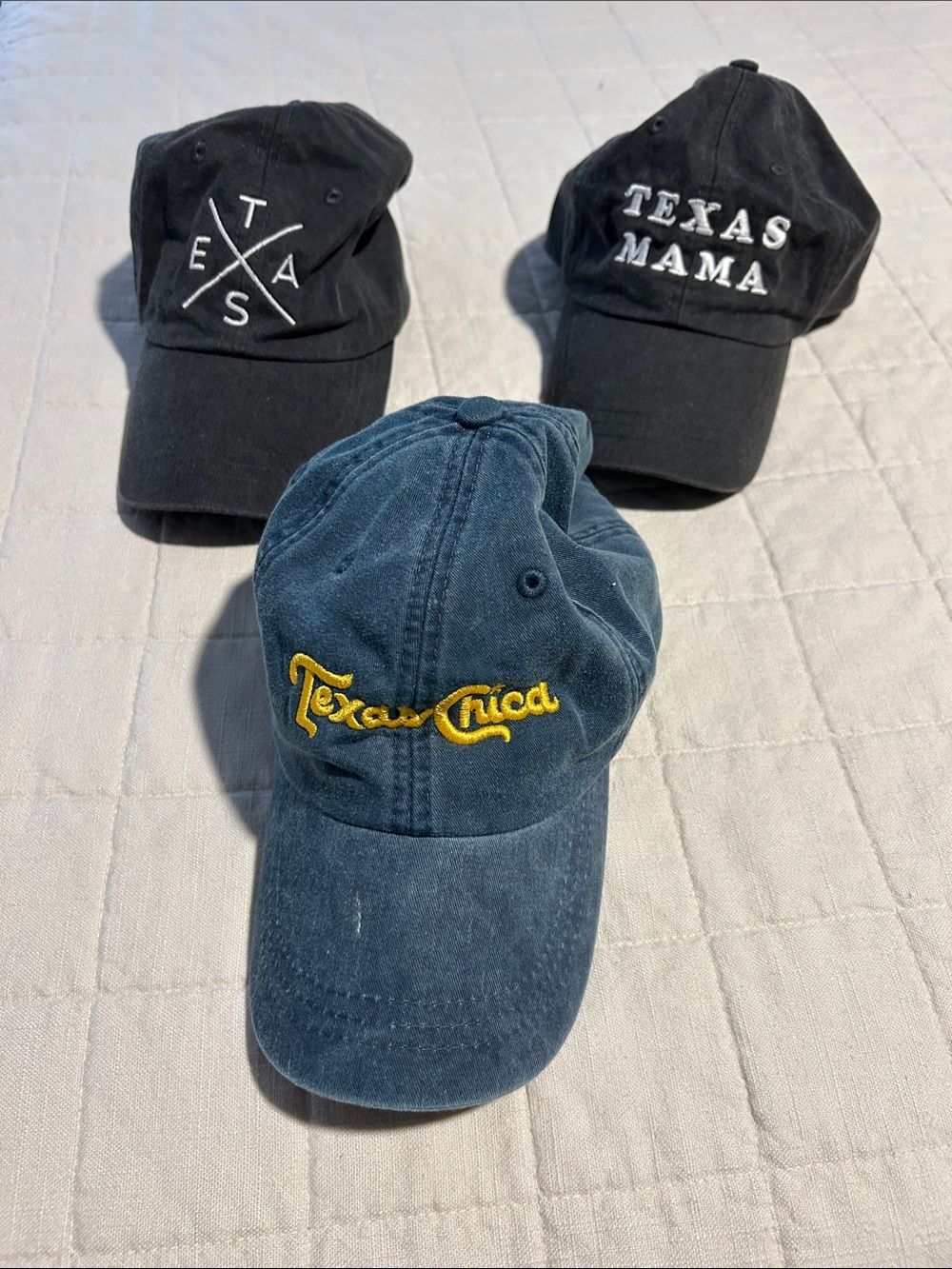 Texas Tried Kids' Baseball Cap - Blue with Yellow Embroidery